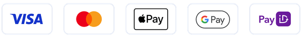 Visa, Mastercard, Apple Pay, Google Pay, PayID